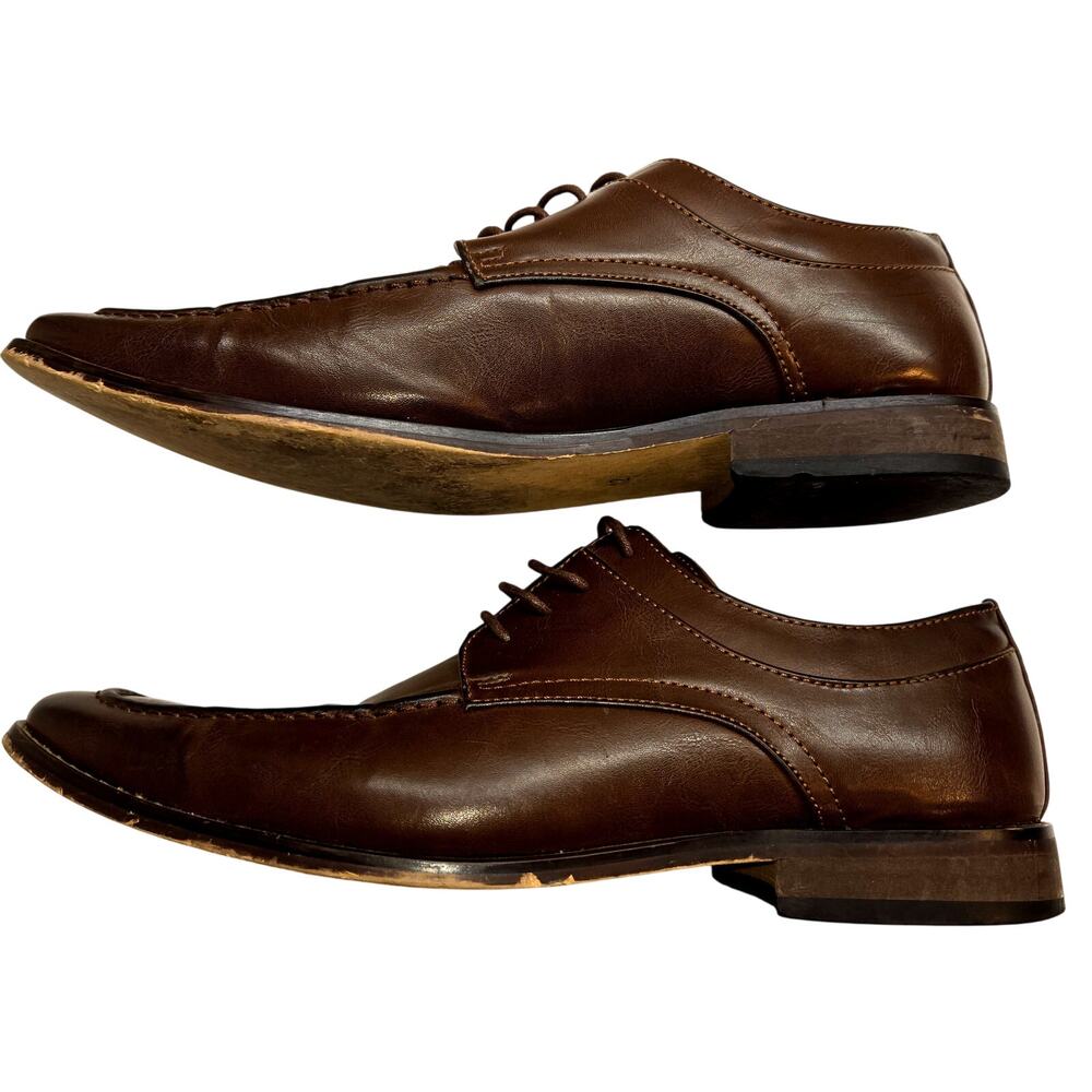 X-Ray 12 Oxford  Men's Brown Dress Shoes Plain Toe Work Church